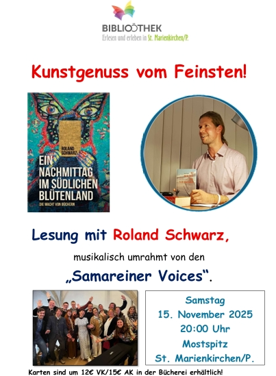 Plakat Lesung Roland Schwarz